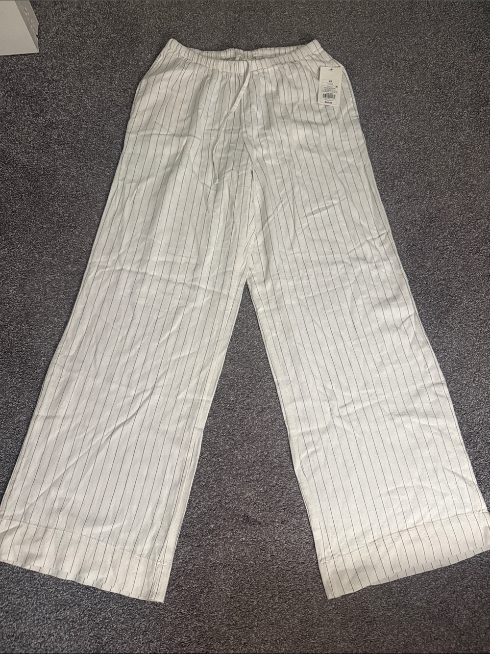 a new day White Wide-Leg Pinstripe Pants
